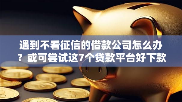 遇到不看征信的借款公司怎么办?或可尝试这7个贷款平台好下款不看征信 遇到不看征信的借款公司怎么办?或可尝试这7个贷款平台好下款不看征信