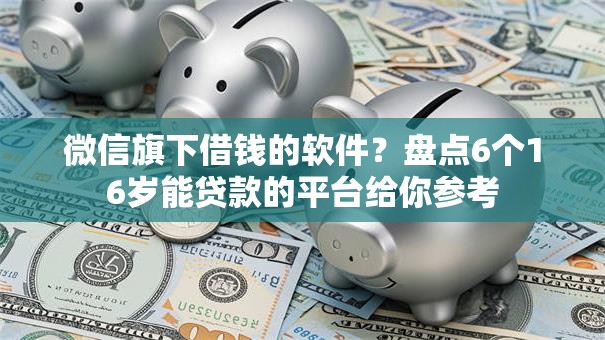 微信旗下借钱的软件？盘点6个16岁能贷款的平台给你参考