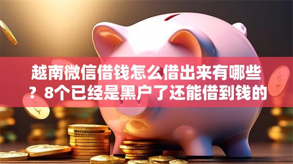 越南微信借钱怎么借出来有哪些？8个已经是黑户了还能借到钱的软件推荐给你