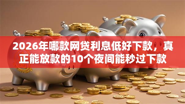2026年哪款网贷利息低好下款，真正能放款的10个夜间能秒过下款的口子推荐