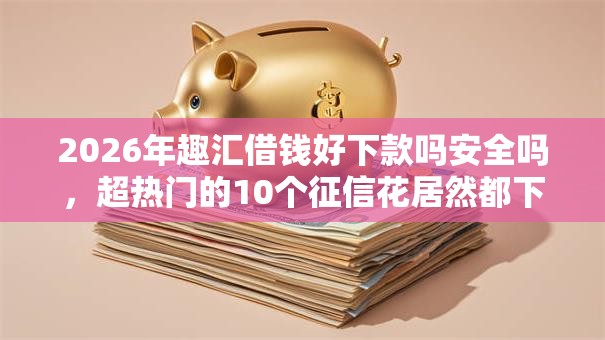2026年趣汇借钱好下款吗安全吗,超热门的10个征信花居然都下款的平台推荐 2026年趣汇借钱好下款吗安全吗,超热门的10个征信花居然都下款的平台推荐