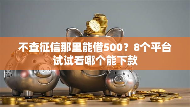 不查征信那里能借500？8个平台试试看哪个能下款