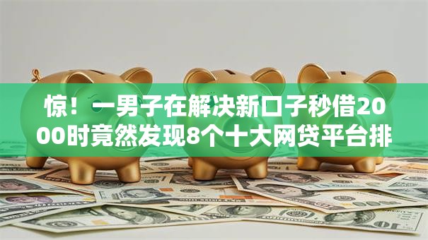 惊！一男子在解决新口子秒借2000时竟然发现8个十大网贷平台排名不分先后，事后分享了出来