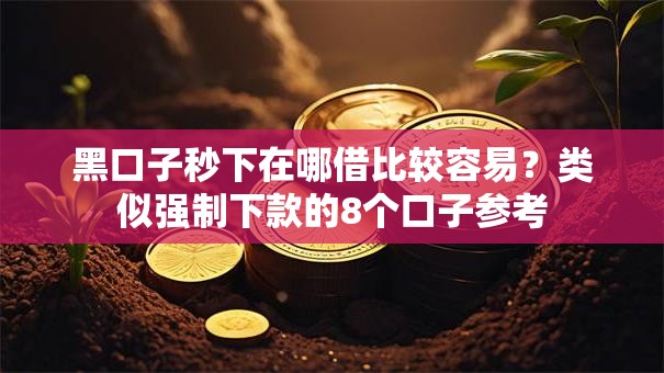 黑口子秒下在哪借比较容易？类似强制下款的8个口子参考