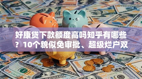 好康贷下款额度高吗知乎有哪些?10个貌似免审批、超级烂户双黑下款口子合集 好康贷下款额度高吗知乎有哪些?10个貌似免审批、超级烂户双黑下款口子合集