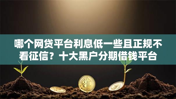 哪个网贷平台利息低一些且正规不看征信?十大黑户分期借钱平台什么最好下款推荐 哪个网贷平台利息低一些且正规不看征信?十大黑户分期借钱平台什么最好下款推荐
