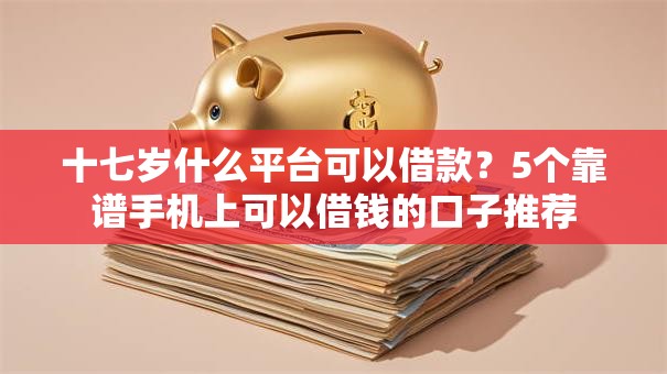 十七岁什么平台可以借款？5个靠谱手机上可以借钱的口子推荐