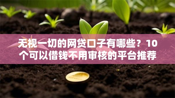 无视一切的网贷口子有哪些?10个可以借钱不用审核的平台推荐给你 无视一切的网贷口子有哪些?10个可以借钱不用审核的平台推荐给你