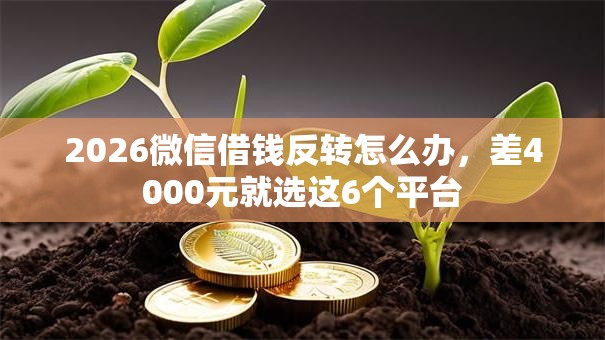 2026微信借钱反转怎么办，差4000元就选这6个平台