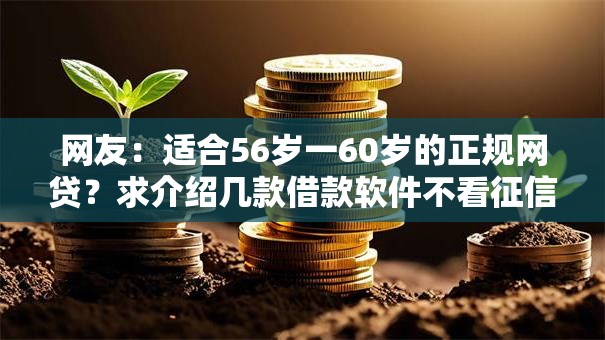 网友:适合56岁一60岁的正规网贷?求介绍几款借款软件不看征信放款快 网友:适合56岁一60岁的正规网贷?求介绍几款借款软件不看征信放款快