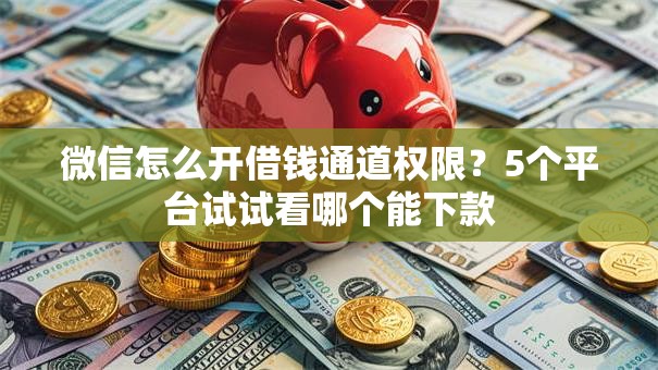 微信怎么开借钱通道权限？5个平台试试看哪个能下款