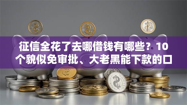 征信全花了去哪借钱有哪些?10个貌似免审批、大老黑能下款的口子合集 征信全花了去哪借钱有哪些?10个貌似免审批、大老黑能下款的口子合集