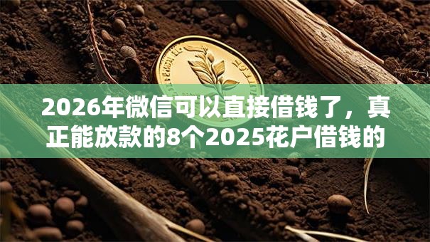 2026年微信可以直接借钱了,真正能放款的8个2025花户借钱的平台100%能借到推荐 2026年微信可以直接借钱了,真正能放款的8个2025花户借钱的平台100%能借到推荐