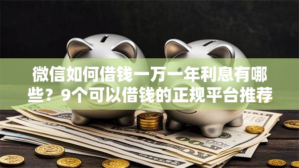 微信如何借钱一万一年利息有哪些？9个可以借钱的正规平台推荐给你