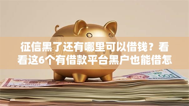 征信黑了还有哪里可以借钱？看看这6个有借款平台黑户也能借怎么样