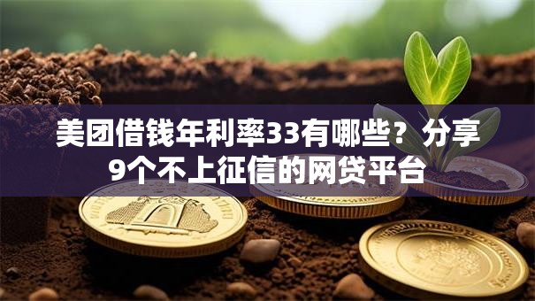 美团借钱年利率33有哪些？分享9个不上征信的网贷平台