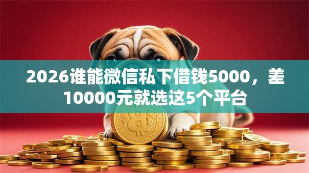 2026谁能微信私下借钱5000，差10000元就选这5个平台