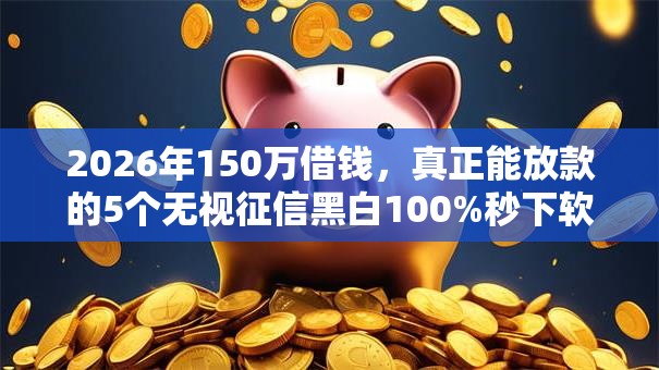 2026年150万借钱,真正能放款的5个无视征信黑白100%秒下软件推荐 2026年150万借钱,真正能放款的5个无视征信黑白100%秒下软件推荐