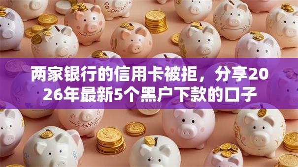 两家银行的信用卡被拒，分享2026年最新5个黑户下款的口子