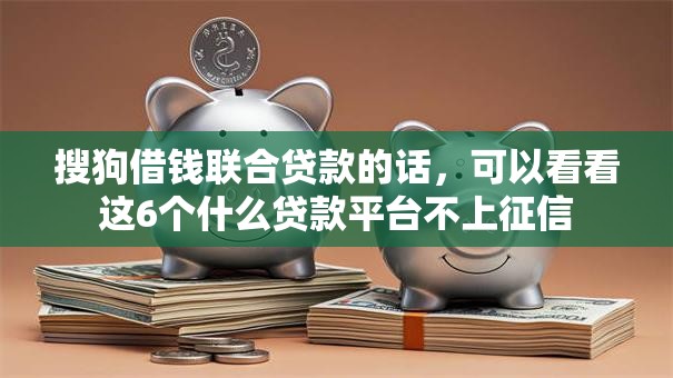 搜狗借钱联合贷款的话，可以看看这6个什么贷款平台不上征信
