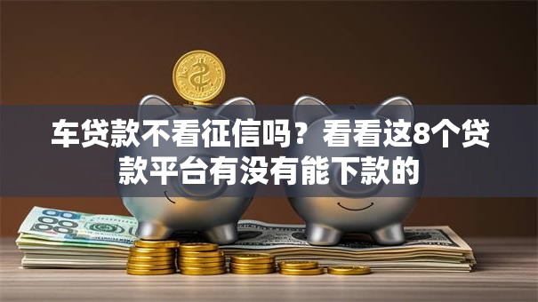 车贷款不看征信吗？看看这8个贷款平台有没有能下款的