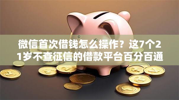 微信首次借钱怎么操作？这7个21岁不查征信的借款平台百分百通过值得一试