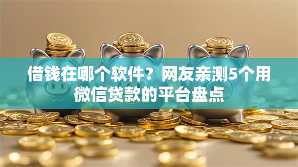 借钱在哪个软件？网友亲测5个用微信贷款的平台盘点