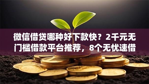 微信借贷哪种好下款快？2千元无门槛借款平台推荐，8个无忧速借当天放款的app盘点