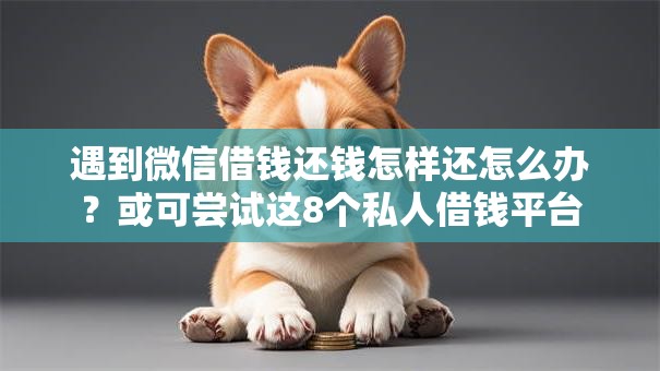 遇到微信借钱还钱怎样还怎么办？或可尝试这8个私人借钱平台