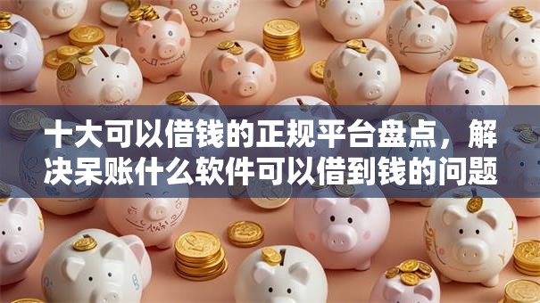 十大可以借钱的正规平台盘点，解决呆账什么软件可以借到钱的问题