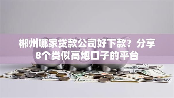 郴州哪家贷款公司好下款？分享8个类似高炮口子的平台