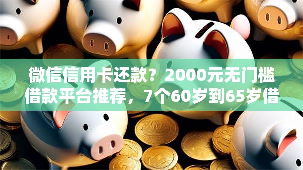 微信信用卡还款？2000元无门槛借款平台推荐，7个60岁到65岁借款平台盘点