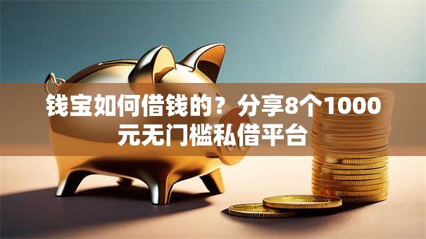 钱宝如何借钱的？分享8个1000元无门槛私借平台