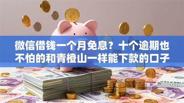 微信借钱一个月免息?十个逾期也不怕的和青橙山一样能下款的口子 微信借钱一个月免息?十个逾期也不怕的和青橙山一样能下款的口子