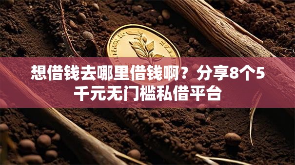 想借钱去哪里借钱啊？分享8个5千元无门槛私借平台