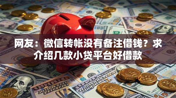 网友:微信转帐没有备注借钱?求介绍几款小贷平台好借款 网友:微信转帐没有备注借钱?求介绍几款小贷平台好借款