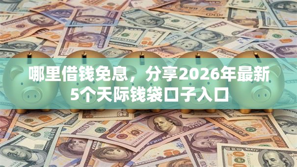 哪里借钱免息，分享2026年最新5个天际钱袋口子入口