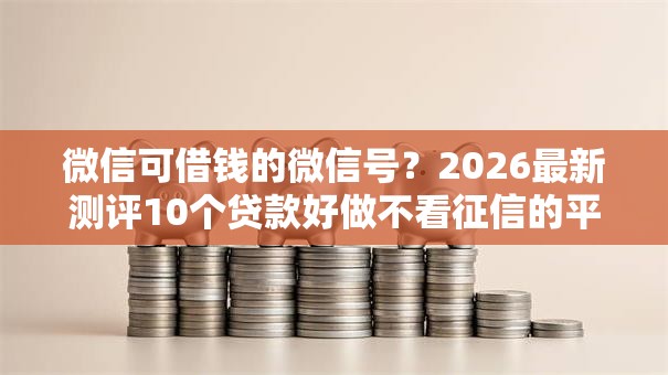 微信可借钱的微信号？2026最新测评10个贷款好做不看征信的平台