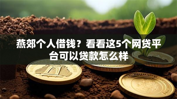 燕郊个人借钱？看看这5个网贷平台可以贷款怎么样