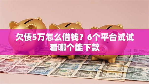 欠债5万怎么借钱？6个平台试试看哪个能下款