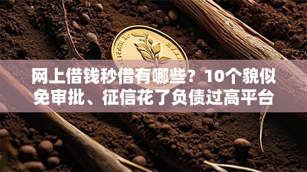 网上借钱秒借有哪些？10个貌似免审批、征信花了负债过高平台可以贷款合集