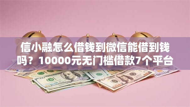 信小融怎么借钱到微信能借到钱吗?10000元无门槛借款7个平台推荐 信小融怎么借钱到微信能借到钱吗?10000元无门槛借款7个平台推荐