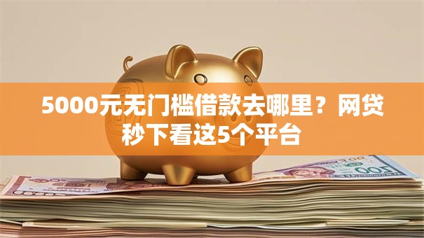 5000元无门槛借款去哪里？网贷秒下看这5个平台