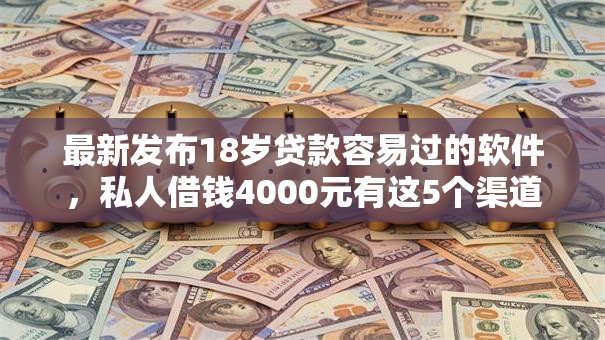 最新发布18岁贷款容易过的软件，私人借钱4000元有这5个渠道