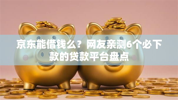 京东能借钱么？网友亲测6个必下款的贷款平台盘点
