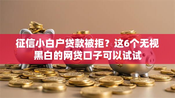 征信小白户贷款被拒？这6个无视黑白的网贷口子可以试试