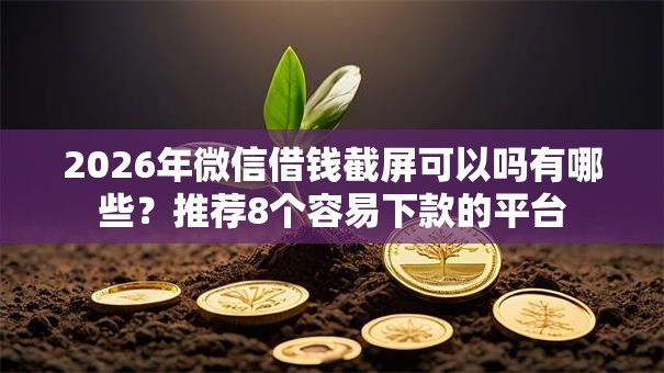 2026年微信借钱截屏可以吗有哪些？推荐8个容易下款的平台