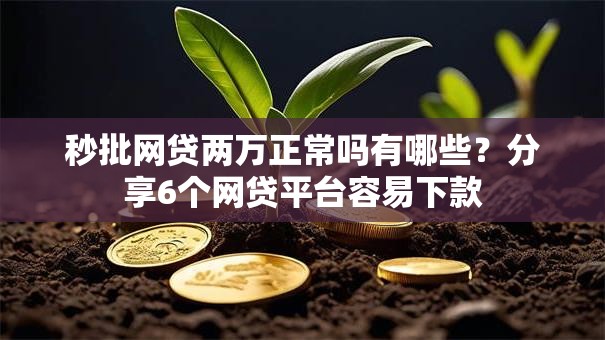 秒批网贷两万正常吗有哪些？分享6个网贷平台容易下款