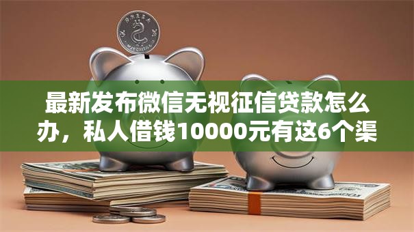 最新发布微信无视征信贷款怎么办，私人借钱10000元有这6个渠道