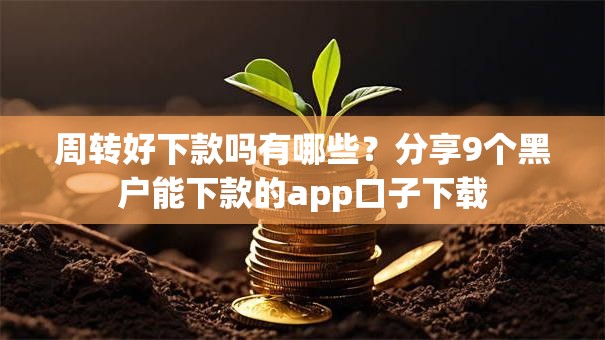周转好下款吗有哪些？分享9个黑户能下款的app口子下载